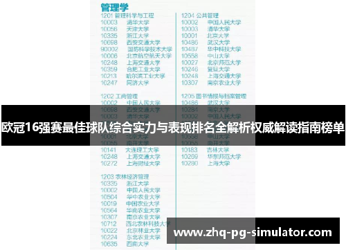 欧冠16强赛最佳球队综合实力与表现排名全解析权威解读指南榜单 欧冠16强赛最佳球队综合实力与表现排名全解析权威解读指南榜单